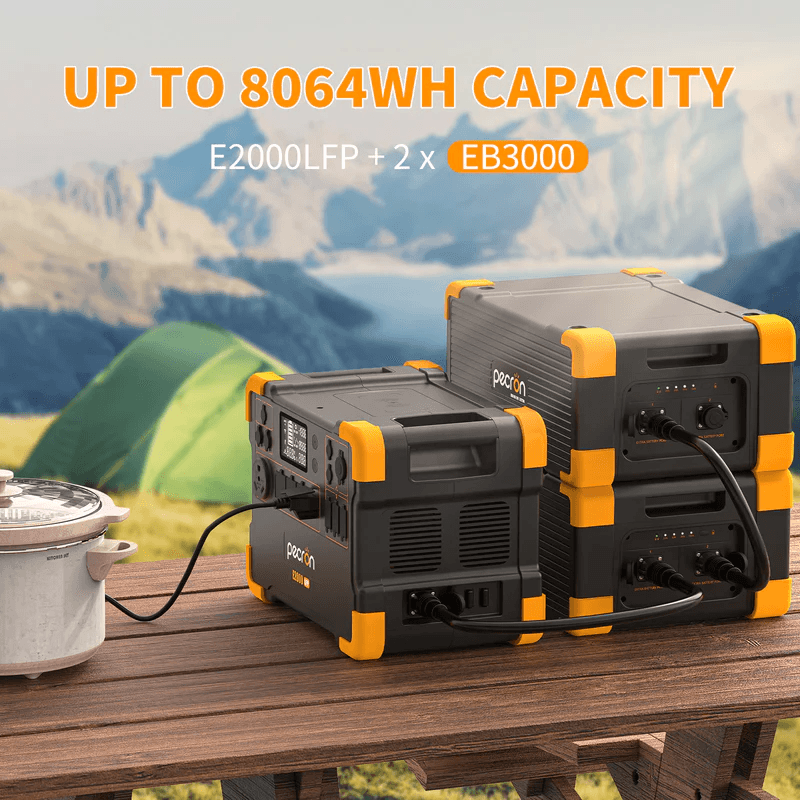 PECRON E2000LFP Expandable Portable Power Station 2000W 1920Wh Pecron