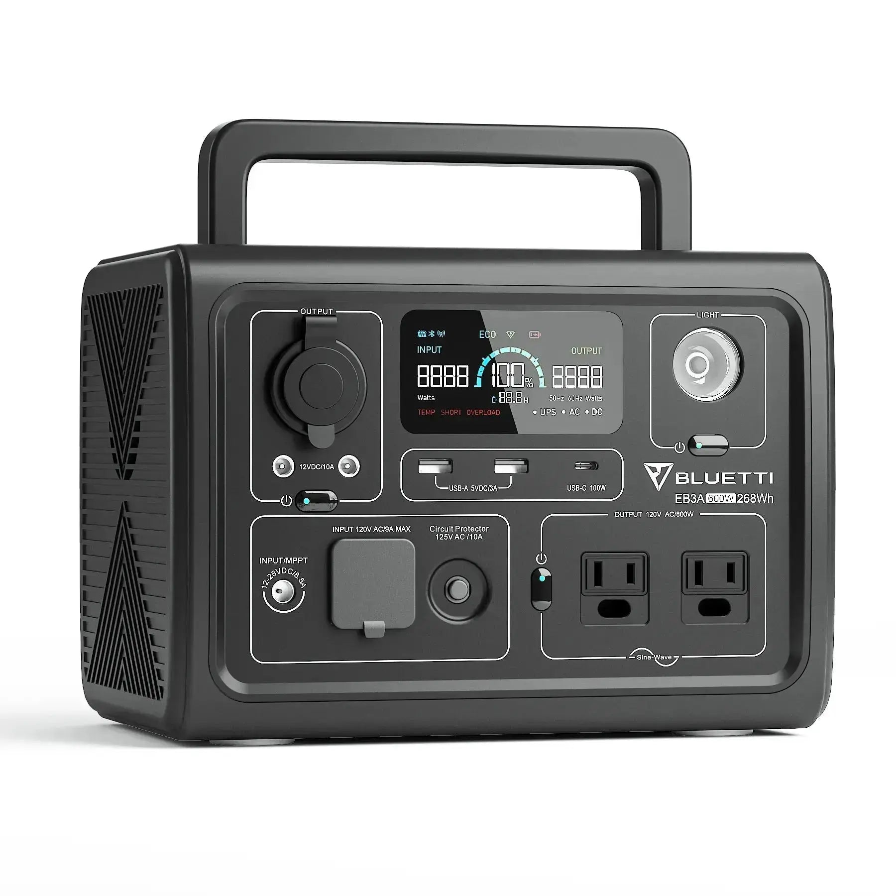 BLUETTI EB3A Portable Power Station | 600W 268Wh Bluetti