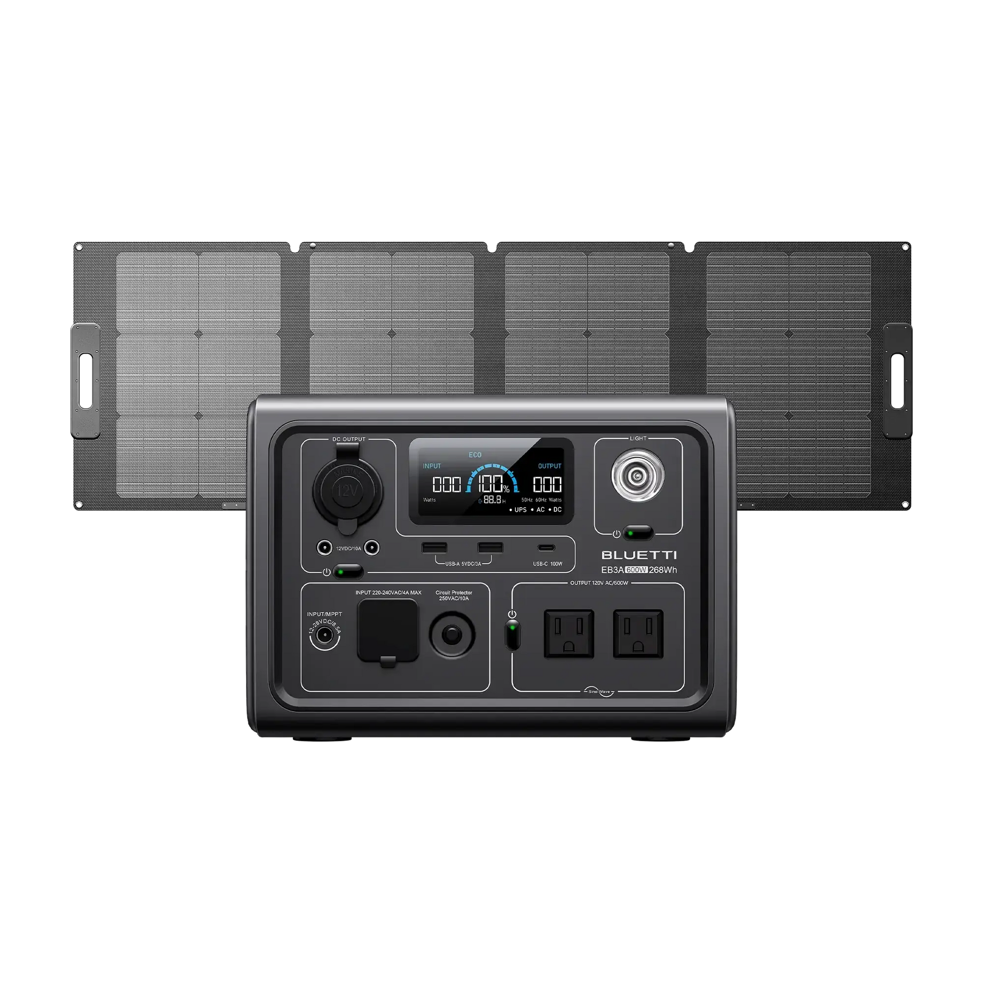BLUETTI EB3A Portable Power Station | 600W 268Wh Bluetti