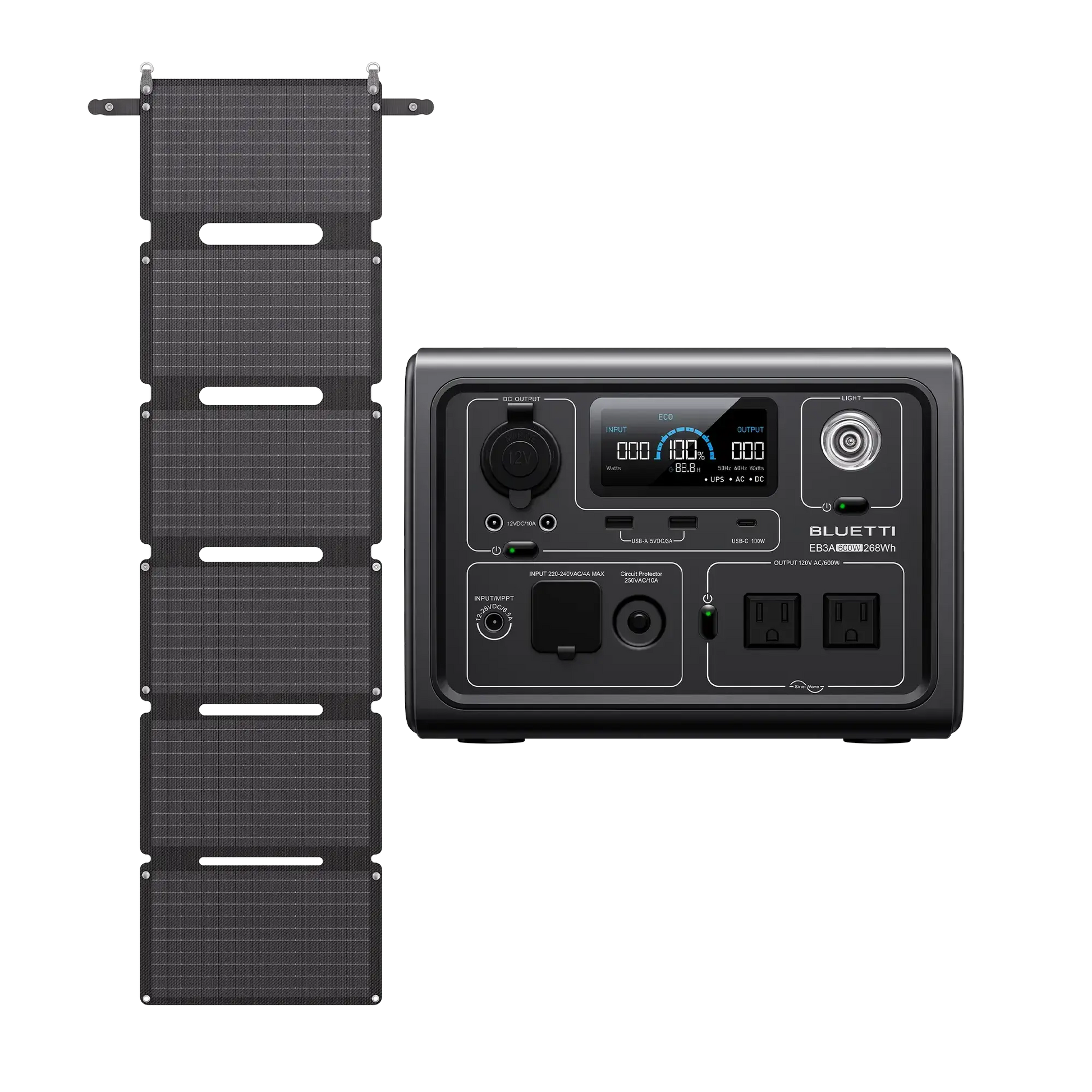 BLUETTI EB3A Portable Power Station | 600W 268Wh Bluetti