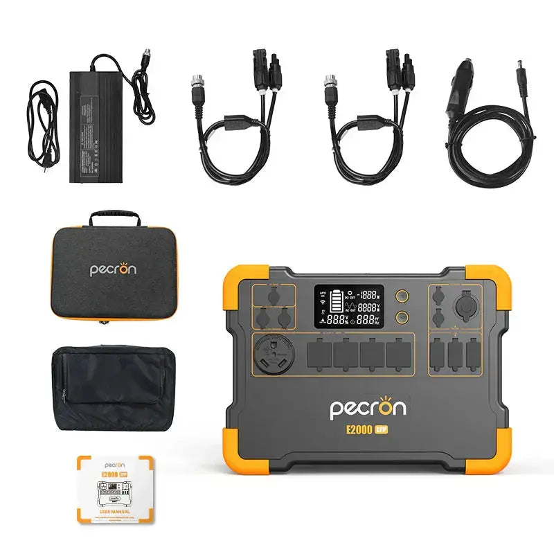 PECRON E2000LFP Expandable Portable Power Station 2000W 1920Wh - Lumora Solar